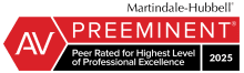 AV Preeminent 2025 award for professional excellence